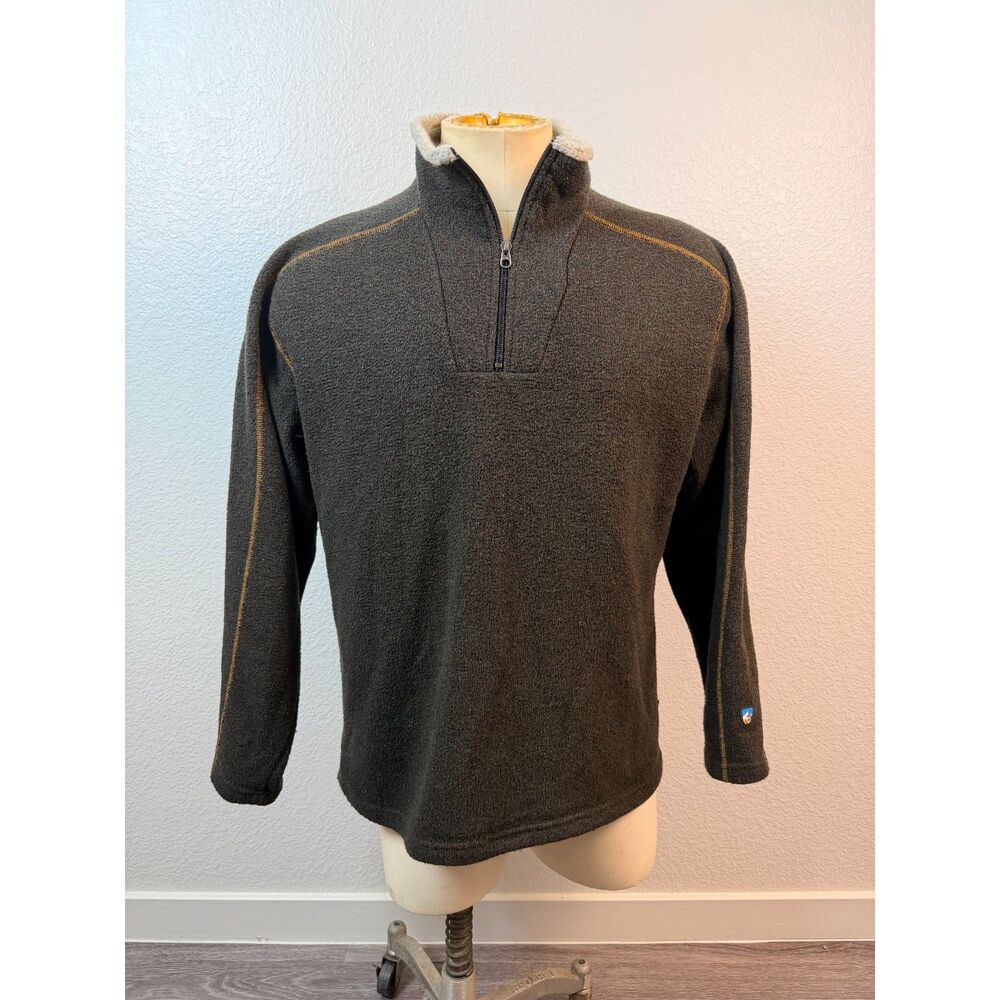 Kuhl Europa 1/4 Zip Men's XL Charcoal ALFPACA GOLD Fleece Pullover